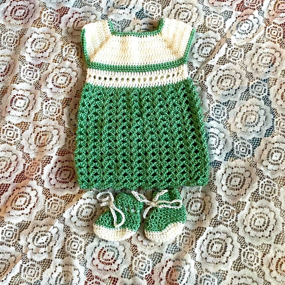 Crochet baby dress